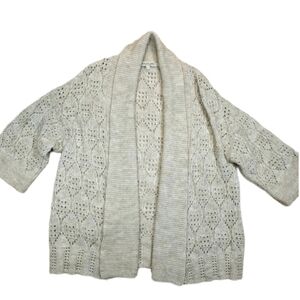 Maryline Open Front Knit Sweater Cardigan Wrap Size Large